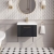 Nuie Deco Wall Hung 1-Drawer Vanity Unit with Basin-3 600mm Wide - Satin Anthracite