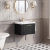 Nuie Deco Wall Hung 1-Drawer Vanity Unit with Basin-3 600mm Wide - Satin Anthracite