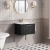 Nuie Deco Wall Hung 1-Drawer Vanity Unit with Basin-4 600mm Wide - Satin Anthracite