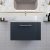 Nuie Deco Wall Hung 1-Drawer Vanity Unit with Bellato Grey Worktop 600mm Wide - Satin Anthracite