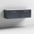 Nuie Deco Wall Hung 2-Drawer Vanity Unit with Bellato Grey Worktop 1200mm Wide - Satin Anthracite | Thumbnail Image