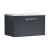 Nuie Deco Wall Hung 1-Drawer Vanity Unit with Carrera Marble Worktop 600mm Wide - Satin Anthracite | Thumbnail Image