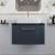 Nuie Deco Wall Hung 1-Drawer Vanity Unit with Sparkling Black Worktop 600mm Wide - Satin Anthracite