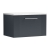 Nuie Deco Wall Hung 1-Drawer Vanity Unit with Sparkling White Worktop 600mm Wide - Satin Anthracite