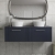 Nuie Deco Wall Hung 2-Drawer Vanity Unit with Worktop 1200mm Wide - Satin Anthracite