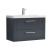 Nuie Deco Wall Hung 2-Drawer Vanity Unit with Basin-3 800mm Wide - Satin Anthracite