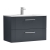 Nuie Deco Wall Hung 2-Drawer Vanity Unit with Basin-2 800mm Wide - Satin Anthracite