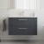 Nuie Deco Wall Hung 2-Drawer Vanity Unit with Basin-2 800mm Wide - Satin Anthracite