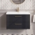Nuie Deco Wall Hung 2-Drawer Vanity Unit with Basin-3 800mm Wide - Satin Anthracite | Thumbnail Image
