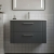 Nuie Deco Wall Hung 2-Drawer Vanity Unit with Basin-4 800mm Wide - Satin Anthracite