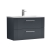 Nuie Deco Wall Hung 2-Drawer Vanity Unit with Basin-4 800mm Wide - Satin Anthracite