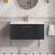 Nuie Deco Wall Hung 1-Drawer Vanity Unit with Basin-2 800mm Wide - Satin Anthracite | Thumbnail Image