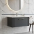 Nuie Deco Wall Hung 1-Drawer Vanity Unit with Basin-4 800mm Wide - Satin Anthracite