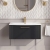 Nuie Deco Wall Hung 1-Drawer Vanity Unit with Basin-4 800mm Wide - Satin Anthracite