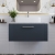 Nuie Deco Wall Hung 1-Drawer Vanity Unit with Bellato Grey Worktop 800mm Wide - Satin Anthracite