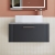 Nuie Deco Wall Hung 1-Drawer Vanity Unit with Bellato Grey Worktop 800mm Wide - Satin Anthracite | Thumbnail Image