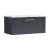 Nuie Deco Wall Hung 1-Drawer Vanity Unit with Carrera Marble Worktop 800mm Wide - Satin Anthracite | Thumbnail Image