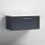 Nuie Deco Wall Hung 1-Drawer Vanity Unit with Sparkling White Worktop 800mm Wide - Satin Anthracite