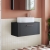 Nuie Deco Wall Hung 1-Drawer Vanity Unit with Worktop 800mm Wide - Satin Anthracite | Thumbnail Image