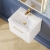 Nuie Deco Wall Hung 1-Drawer Vanity Unit with Basin-1 500mm Wide - Satin White | Thumbnail Image
