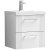 Nuie Deco Wall Hung 2-Drawer Vanity Unit with Basin-1 500mm Wide - Satin White