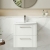Nuie Deco Wall Hung 2-Drawer Vanity Unit with Basin-4 500mm Wide - Satin White