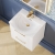 Nuie Deco Wall Hung 2-Drawer Vanity Unit with Basin-4 500mm Wide - Satin White | Thumbnail Image