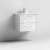 Nuie Deco Wall Hung 2-Drawer Vanity Unit with Basin-2 600mm Wide - Satin White