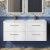 Nuie Deco Wall Hung 4-Drawer Vanity Unit with Double Polymarble Basin 1200mm Wide - Satin White