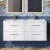 Nuie Deco Wall Hung 4-Drawer Vanity Unit with Double Polymarble Basin 1200mm Wide - Satin White | Thumbnail Image