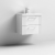 Nuie Deco Wall Hung 2-Drawer Vanity Unit with Basin-3 600mm Wide - Satin White