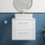 Nuie Deco Wall Hung 2-Drawer Vanity Unit with Bellato Grey Worktop 600mm Wide - Satin White