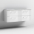 Nuie Deco Wall Hung 4-Drawer Vanity Unit with Bellato Grey Worktop 1200mm Wide - Satin White | Thumbnail Image