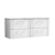 Nuie Deco Wall Hung 4-Drawer Vanity Unit with Bellato Grey Worktop 1200mm Wide - Satin White | Thumbnail Image