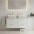 Nuie Deco Wall Hung 4-Drawer Vanity Unit with Bellato Grey Worktop 1200mm Wide - Satin White | Thumbnail Image