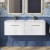 Nuie Deco Wall Hung 2-Drawer Vanity Unit with Double Polymarble Basin 1200mm Wide - Satin White | Thumbnail Image