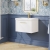 Nuie Deco Wall Hung 1-Drawer Vanity Unit with Basin-3 600mm Wide - Satin White