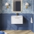 Nuie Deco Wall Hung 1-Drawer Vanity Unit with Basin-4 600mm Wide - Satin White