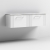 Nuie Deco Wall Hung 2-Drawer Vanity Unit with Bellato Grey Worktop 1200mm Wide - Satin White | Thumbnail Image