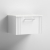 Nuie Deco Wall Hung 1-Drawer Vanity Unit with Sparkling White Worktop 600mm Wide - Satin White