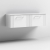 Nuie Deco Wall Hung 2-Drawer Vanity Unit with Worktop 1200mm Wide - Satin White