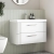 Nuie Deco Wall Hung 2-Drawer Vanity Unit with Basin-2 800mm Wide - Satin White | Thumbnail Image
