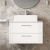 Nuie Deco Wall Hung 2-Drawer Vanity Unit with Bellato Grey Worktop 800mm Wide - Satin White | Thumbnail Image
