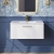 Nuie Deco Wall Hung 1-Drawer Vanity Unit with Basin-2 800mm Wide - Satin White | Thumbnail Image
