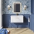 Nuie Deco Wall Hung 1-Drawer Vanity Unit with Basin-3 800mm Wide - Satin White | Thumbnail Image
