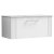 Nuie Deco Wall Hung 1-Drawer Vanity Unit with Bellato Grey Worktop 800mm Wide - Satin White