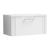 Nuie Deco Wall Hung 1-Drawer Vanity Unit with Sparkling White Worktop 800mm Wide - Satin White