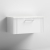 Nuie Deco Wall Hung 1-Drawer Vanity Unit with Sparkling White Worktop 800mm Wide - Satin White