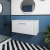Nuie Deco Wall Hung 1-Drawer Vanity Unit with Worktop 800mm Wide - Satin White