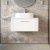 Nuie Deco Wall Hung 1-Drawer Vanity Unit with Worktop 800mm Wide - Satin White | Thumbnail Image